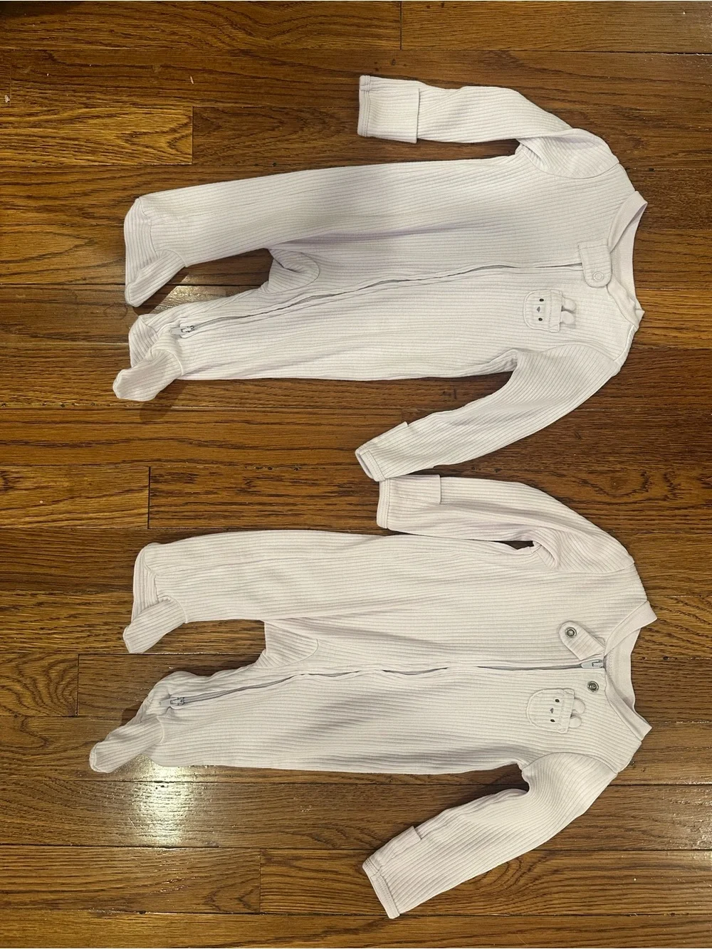 Carter's Ribbed Footed One-Piece in Light Pink